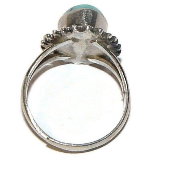Genuine Turquoise and Sterling Silver Ring Adjustable - Picture 8 of 8